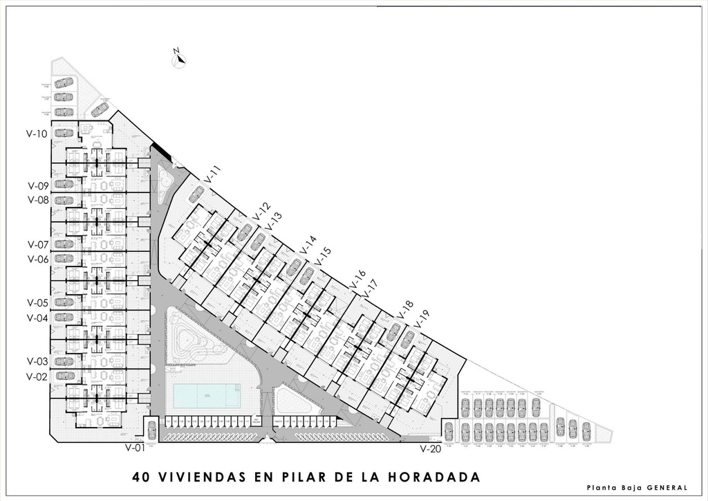 Novostavba bungalowov v Pilar de La Horadada s bazénom
