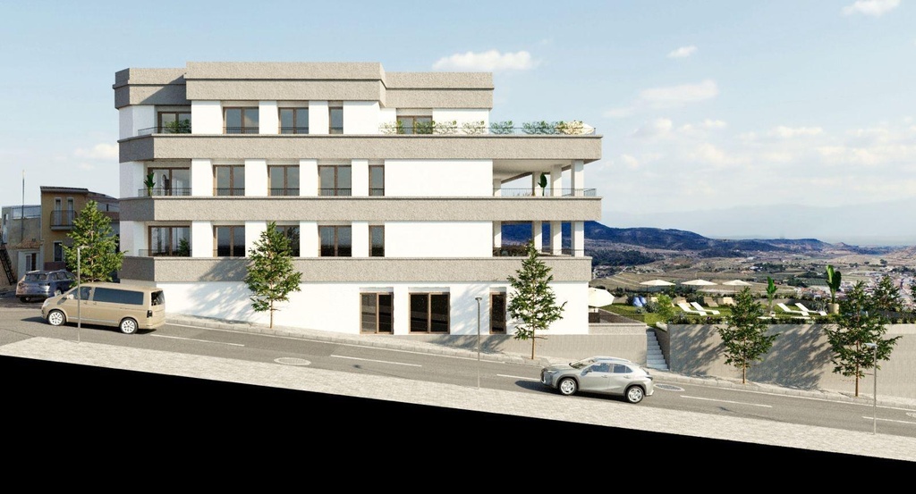 Novostavba apartmánov v Hondón de las Nieves s bazénom