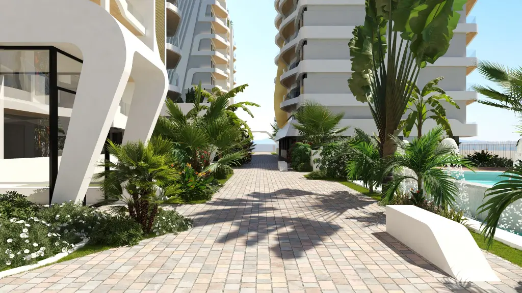 spoločné záhrady Miami Towers