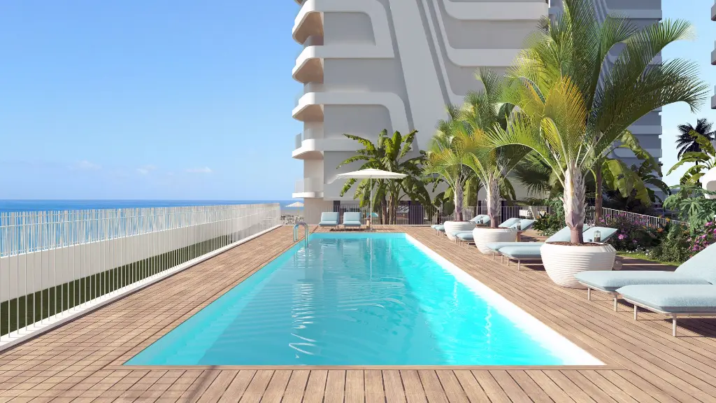 vyhrievaný bazén v Miami Towers