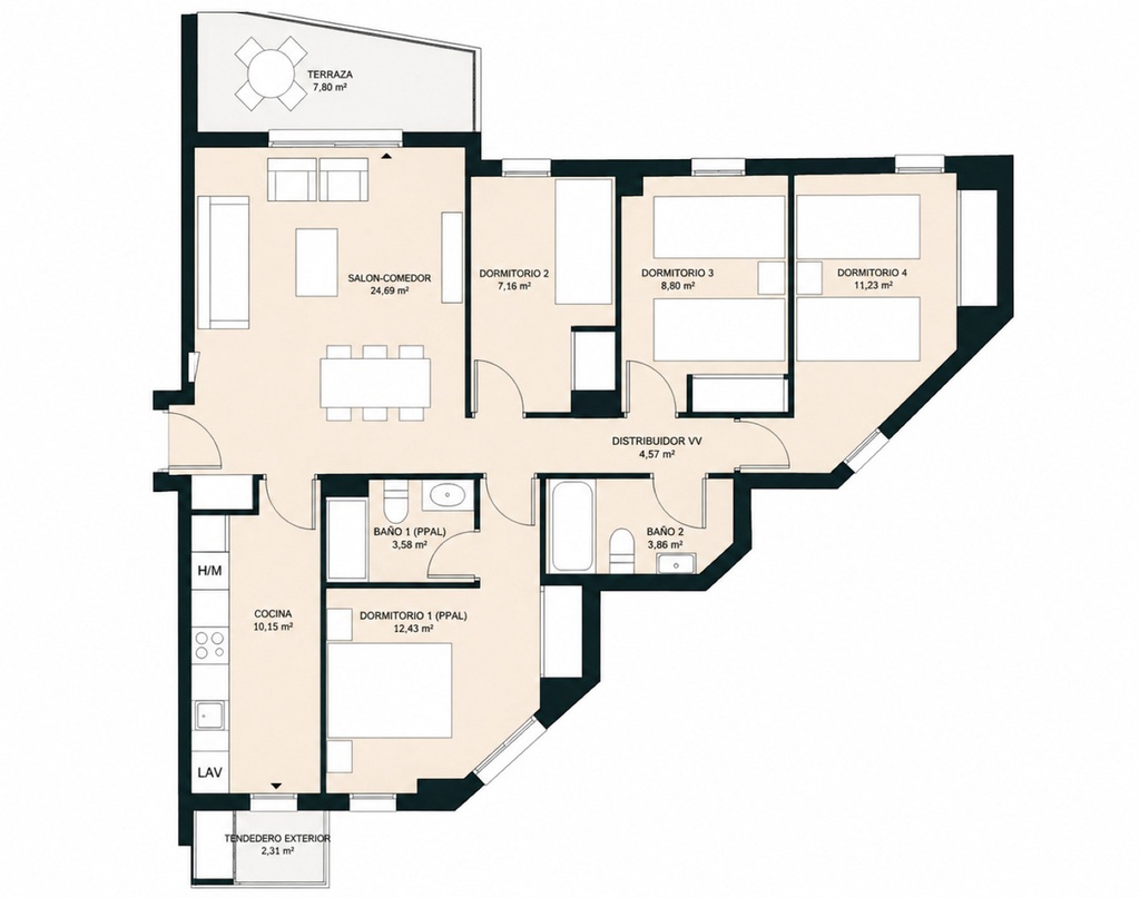 Moderný apartmán v Denia – Costa Blanca