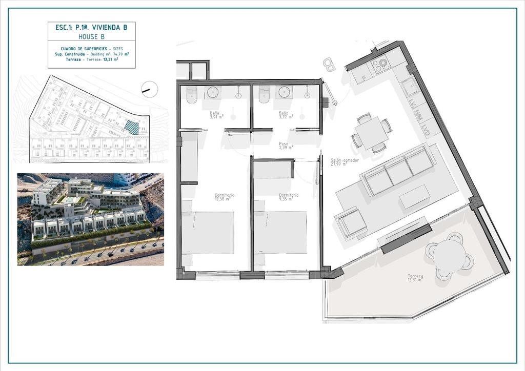 Moderný apartmán v Aguilas – Playa del Hornillo