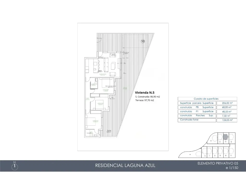 základný pôdorys vily č. 5 Jacaranda