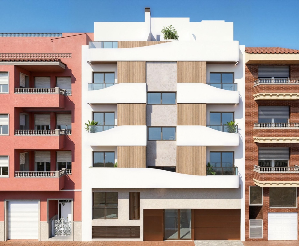 Novostavba apartmánov v Guardamar del Segura s bazénom