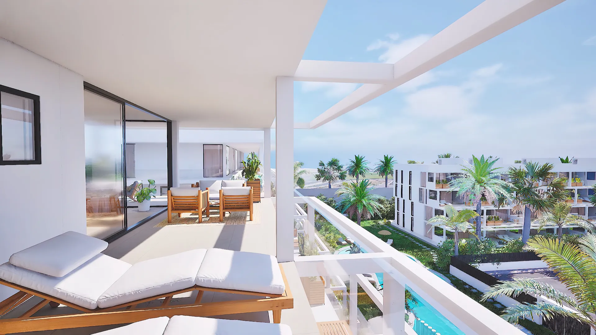 MAR DE CRISTAL - Luxusné apartmány pri mori v Mar de Cristal – s tropickou záhradou a bazénom 1 000 m²