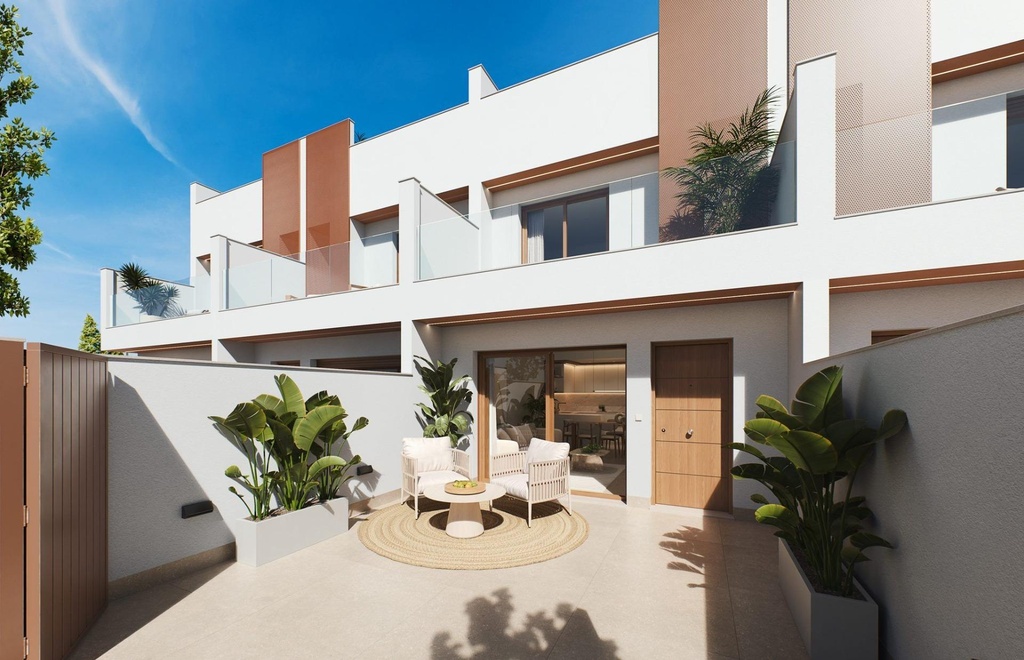 [redsp:3214-115-10-115] SAN PEDRO DEL PINATAR – Nowoczesny dom szeregowy z 3 sypialniami od 379 000 € | Basen, Taras, Parking