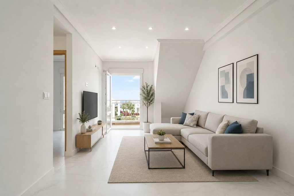 [second:243-390-11-770] ORIHUELA COSTA – Moderný 2-spálňový penthouse pri mori od 230 000 € | 300 m od pláže, Terasa, Parkovanie
