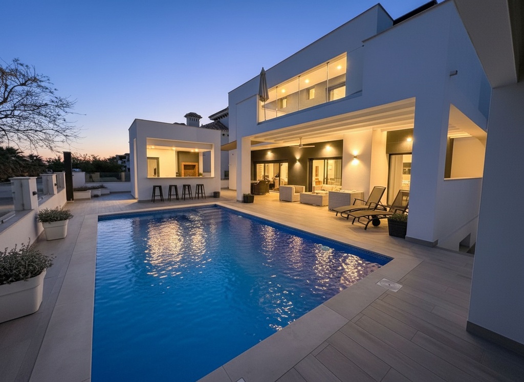 [second:45-500-11-1045] MAR MENOR GOLF RESORT – Luxury 5-bedroom villa from 1 025 000 € | Pool, Terrace, Parking