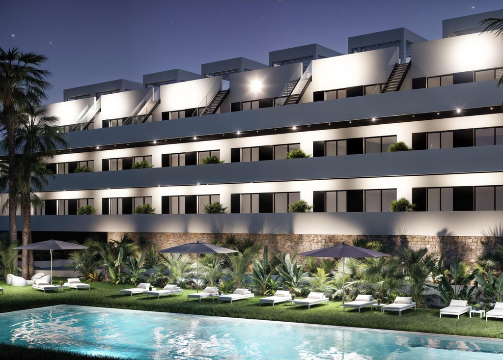 FINESTRAT – Moderný 2-spálňový apartmán od 312 900 € | Výhľad na more, Bazén, Terasa