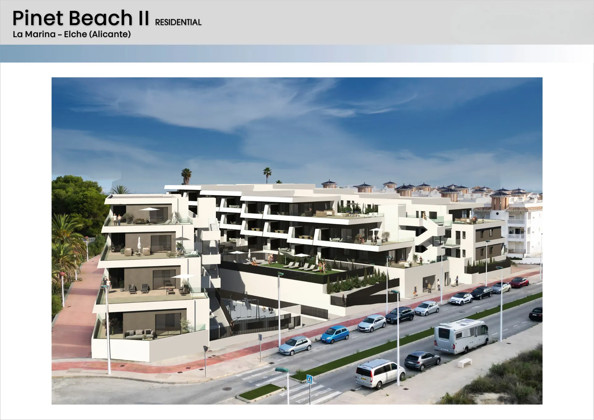 LA MARINA ELCHE - Pinet Beach II - only 700 meters, modern apartments with 2 or 3 bedrooms