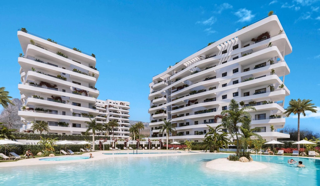 VILLAJOYOSA – Moderný 2-spálňový apartmán pri mori od 468 000 € | 400 m od pláže, Bazén, Terasa