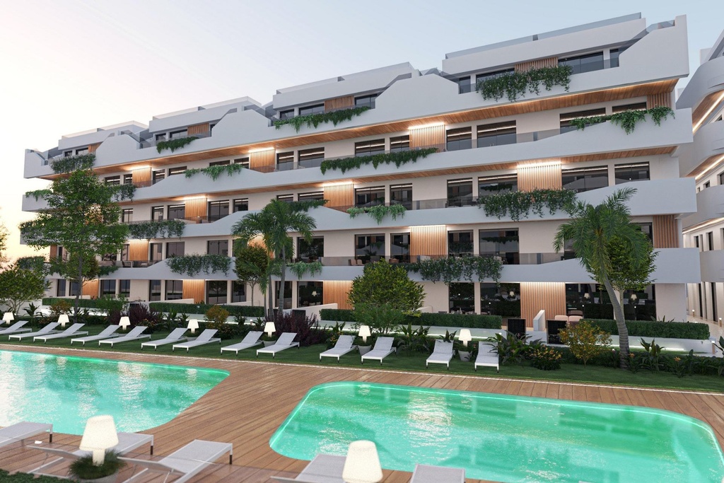 [redsp:2620-115-10-115] SAN JAVIER – Modern 3-bedroom apartment by the sea from 250 000 € | 750 m from the beach, Pool, Terrace