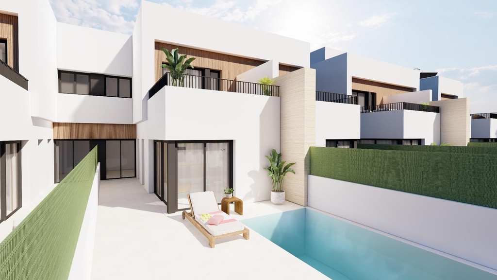 [redsp:2515-115-10-115] SANTIAGO DE LA RIBERA – Nowoczesna willa z 3 sypialniami przy morzu od 409 900 € | 1,2 km od plaży, Basen, Taras