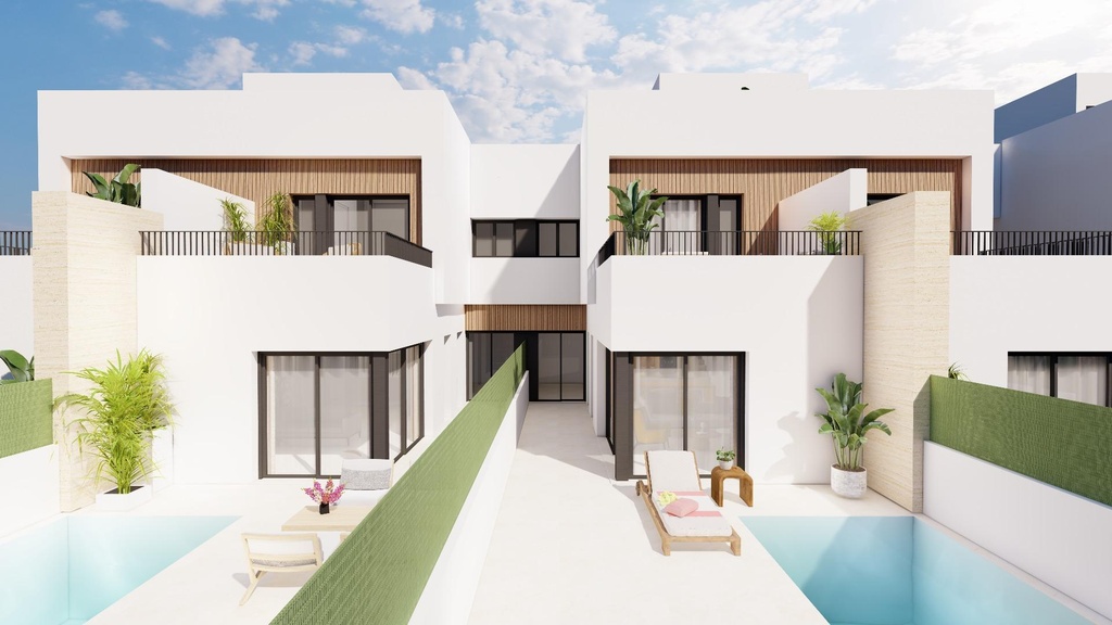 [redsp:2516-115-10-115] SANTIAGO DE LA RIBERA – Nowoczesna willa z 3 sypialniami przy morzu od 369 900 € | 1,2 km od plaży, Basen, Taras
